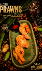 Deep fried prawns